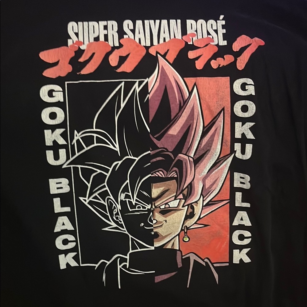 Black Super Saiyan Rose Goku Black Dragon Ball 2XL Shirt